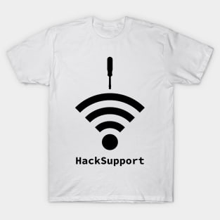 Hack-Support: A Cybersecurity Design (Black) T-Shirt